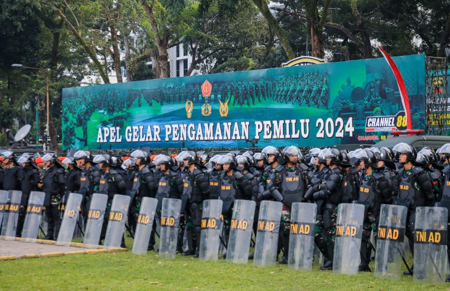 Pemerintah Kota Medan Turut Serta dalam Apel Pasukan Pengamanan Pemilu 2024 yang Diselenggarakan oleh Kodam IBB