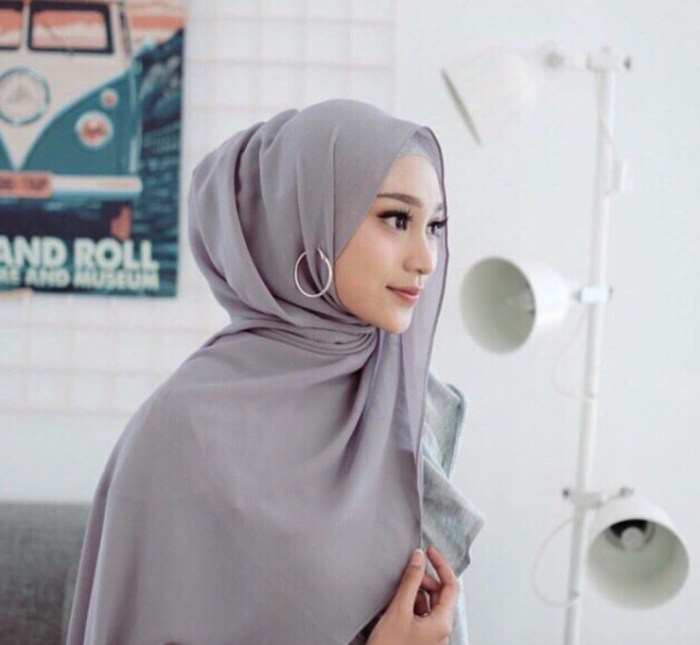 tutorial hijab pashmina diamond