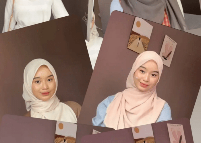 tutorial pakai hijab segi empat