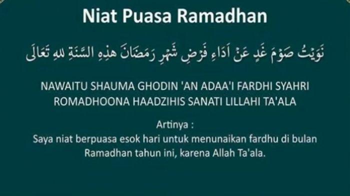 niat sahur puasa ramadhan