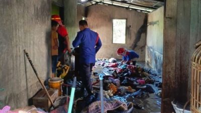 Satu Rumah di Siantar Hangus Usai Sebuah TV Meledak