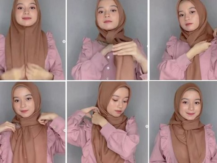 tutorial hijab segi empat simple dan modis untuk remaja