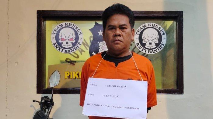 TU alias Tamsil, maling motor yang ditangkap petugas Polres Padangsidimpuan.