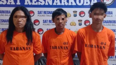 3 sindikat pengedar dan bandar ekstasi yang diringkus petugas Polres Tanjungbalai.