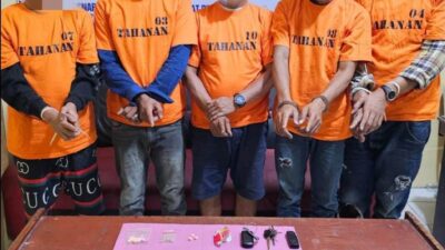5 sindikat pengedar dan bandar ekstasi yang ditangkap petugas Polres Tanjungbalai.