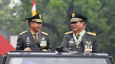Prabowo usai menerima gelar kenaikan pangkat Jenderal Kehormatan yang digelar tadi pagi Rabu 28 Februari 2024