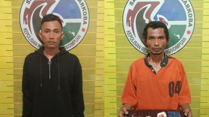 AMH dan HPH, dua pecandu sabu yang ditangkap petugas Polres Padangsidimpuan.