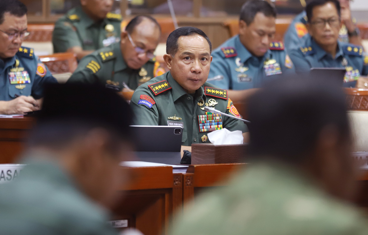 Rapat Kerja Panglima TNI bersama Komisi I. (IndonesiaGlobe/Elvis Sendouw)