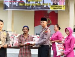 Jelang Lebaran, Polsek Medan Baru dan Yayasan Lansia Merdeka Bagi-bagi Paket Sembako