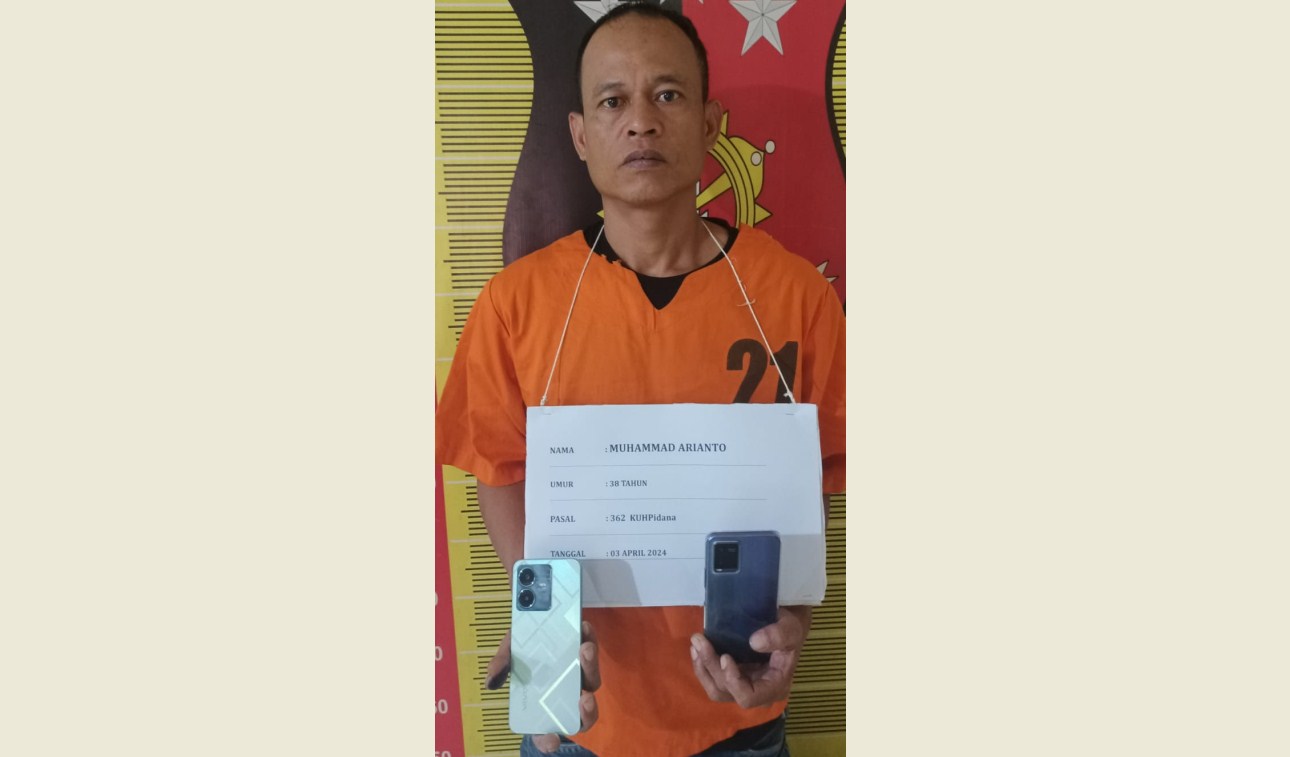 M Arianto (38), residivis yang baru sebulan bebas ditangkap lagi dalam kasus pencurian.