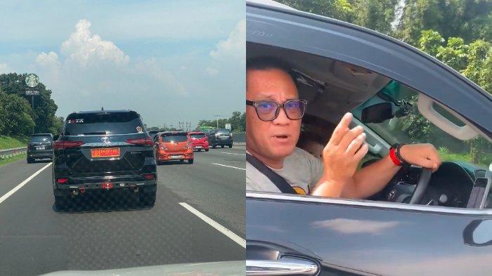 Viral di media sosial, pengemudi Fortuner berpelat TNI mengamuk di KM 57 Tol Jakarta-Cikampek (Tol Japek) usai ditegur lantaran menabrak, mengaku adik jenderal. 