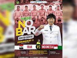 Gambar Unik Nobar Indonesia vs Irak di Balai Kota Medan: Bobby Nasution Jadi Wasit, Shin Tae-Yong Jadi Wali Kota