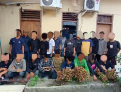 22 Orang Anggota Geng Motor yang Bikin Onar di Hamparan Perak Diringkus Polisi