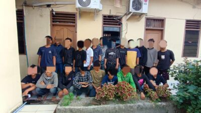 22 Orang Anggota Geng Motor yang Bikin Onar di Hamparan Perak Diringkus Polisi