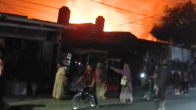 Pangkalan gas di Dusun III, Desa Sei Rotan, Kecamatan Percut Seituan, Kabupaten Deliserdang, Sumatra Utara meledak, Kamis (23/5/2024) malam.