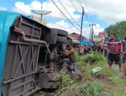 Bus Big Bird Tabrak Warga di Toba, 2 Tewas, 2 Luka Berat