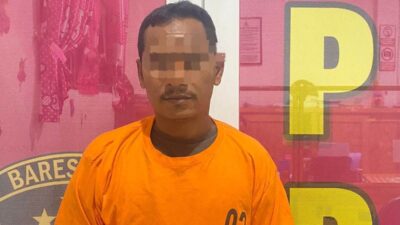 DH (41) pelaku rudapaksa yang berulangkali melecehkan korbannya kini ditangkap Polres Binjai