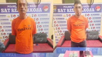 Petugas Sat Res Narkoba Polres Tanjungbalai menangkap dua orang bandar sabu bernama Nanda (32) dan Ulong (37)