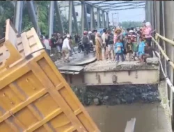 Jembatan Sei Air Tenang Ambruk Akibat Truk Galian C