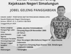 Jobel Geleng Panggabean Jadi Buronan Kejari Simalungun