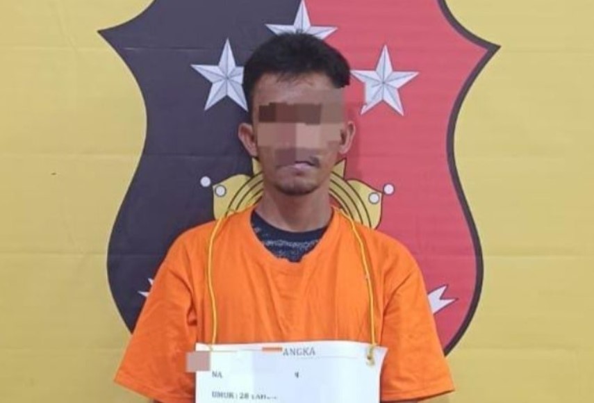 JR alias Jali (28), pelaku penyalahgunaan narkoba ditangkap Polsek Kualuh Hilir.