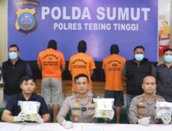 Lagi, Sat Narkoba Polres Tebingtinggi Ungkap Kasus Narkoba : 3 Kg Sabu Disita dan 3 Pria Ditahan