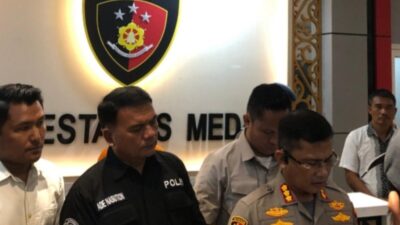 Kombes Pol Teddy JS Marbun memberikan keterangan.(ist)