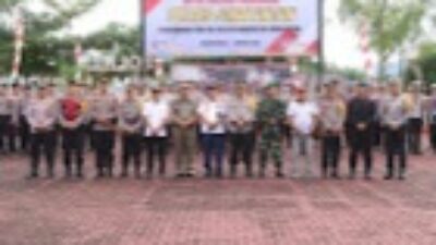 Kapolres Pimpin Apel Gelar Pasukan Ops Hatra Toba 2024