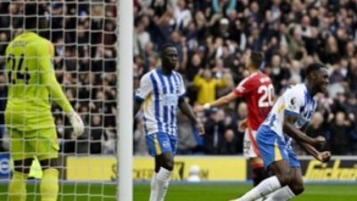 Pertandingan Brighton lawan MU.(Ist)