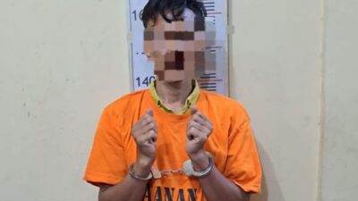 HG (25), pengedar ganja yang selama ini meresahkan warga akhirnya ditangkap petugas Polres Langkat.