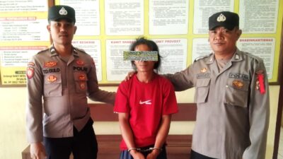 RG alias Rama (38), pemuda yang membunuh seorang kakek di Nias Barat saat ditangkap polisi.