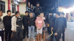 GNS (17), anggota geng motor yang tinggal di Komplek UKA Martubung menabrak pohon saat akan ditangkap petugas Polres Pelabuhan Belawan.