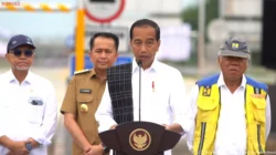 Presiden RI Joko Widodo saat meresmikan tiga jalan Tol Trans Sumatera, Selasa (10/9/2024).