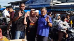 Paslon Bupati Deli Serdang Temui Pedagang Pasar Rakyat Tanjung Morawa