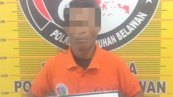 Oloan Sinaga (45), pengedar sabu yang selama ini meresahkan warga akhirnya ditangkap.