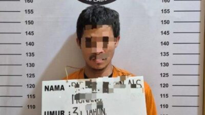 P alias Monang (31), pengedar sabu yang tinggal di Kabupaten Mandailing Natal tak berkutik saat ditangkap penyidik Sat Res Narkoba Polres Labuhanbatu.