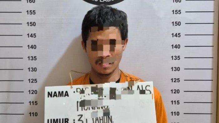 P alias Monang (31), pengedar sabu yang tinggal di Kabupaten Mandailing Natal tak berkutik saat ditangkap penyidik Sat Res Narkoba Polres Labuhanbatu.