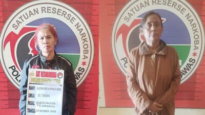 NAM (51) dan RIKS (51), dua emak-emak pengedar dan bandar sabu di Kabupaten Padang Lawas