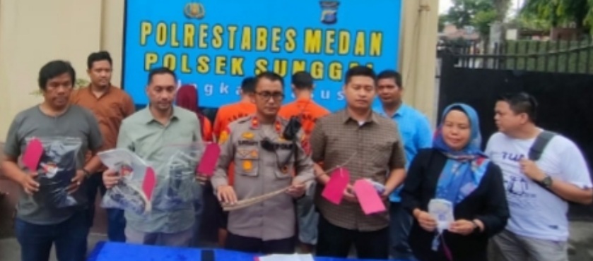 Kapolsek Sunggal, Kompol Bambang Gunanti Hutabarat rilis kasus.(ist)