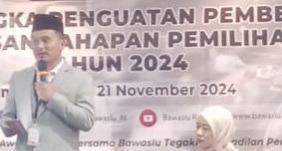 Bawaslu Sumut pada kegiatan konsolidasi media. (Ist)