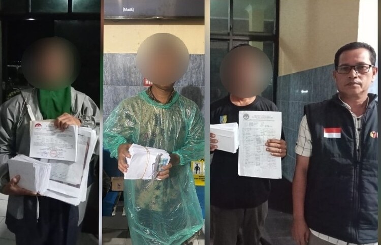 3 warga diduga timses pasangan calon terjaring OTT Polsek Labuhan Ruku diduga hendak lakukan serangan fajar.