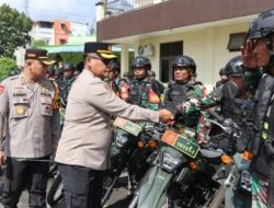 Kapolrestabes Medan Pimpin Apel Patroli Skala Besar : Mari Pelihara Kamtibmas