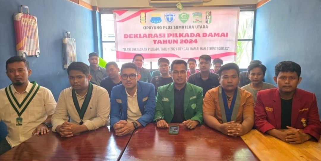 Cipayung Plus Sumut Deklarasikan Pilkada Damai 2024.(ist)