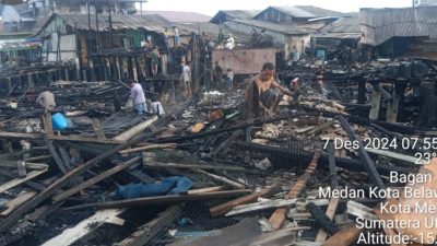 Rumah korban dan rumah warga lain ludes terbakar.(ist)