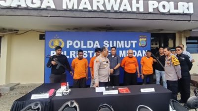 Kapolrestabes Medan Kombes Pol Gidion Arif Setyawan tanyai pelaku.(ist)