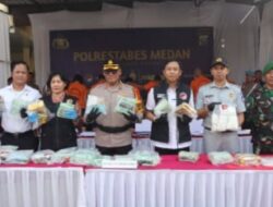 Polrestabes Medan Musnahkan 24 Kg Sabu dan XTC 69.426 butir : 314.183 Jiwa Terselamatkan