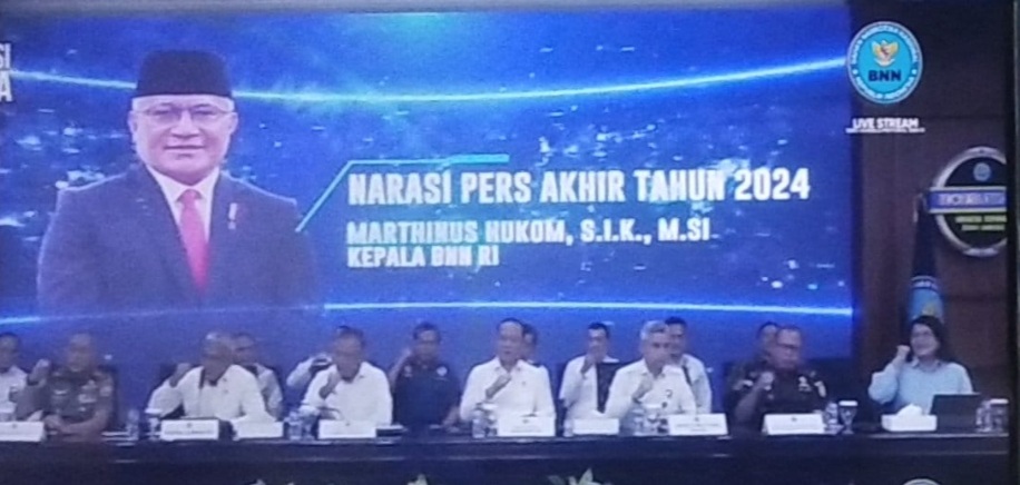 BNN RI paparan akhir tahun 2024 via zoom meeting.(keisa)