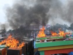 Hasil Tangkapan, Polda Sumut dan Kodam I/BB Bakar 209 Mesin Judi