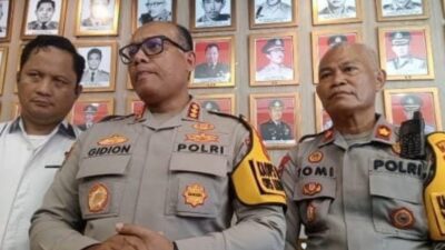 Kapolrestabes Medan Kombes Pol Gidion Arif Setyawan memberikan keterangan kepada awak media.(keisa)