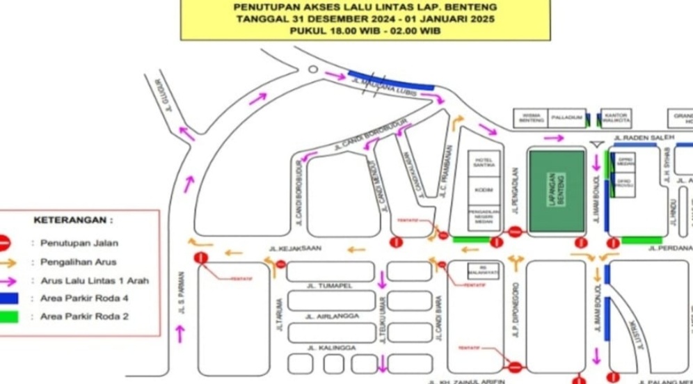 Peta lokasi peralihan arus lalu lintas.(ist)